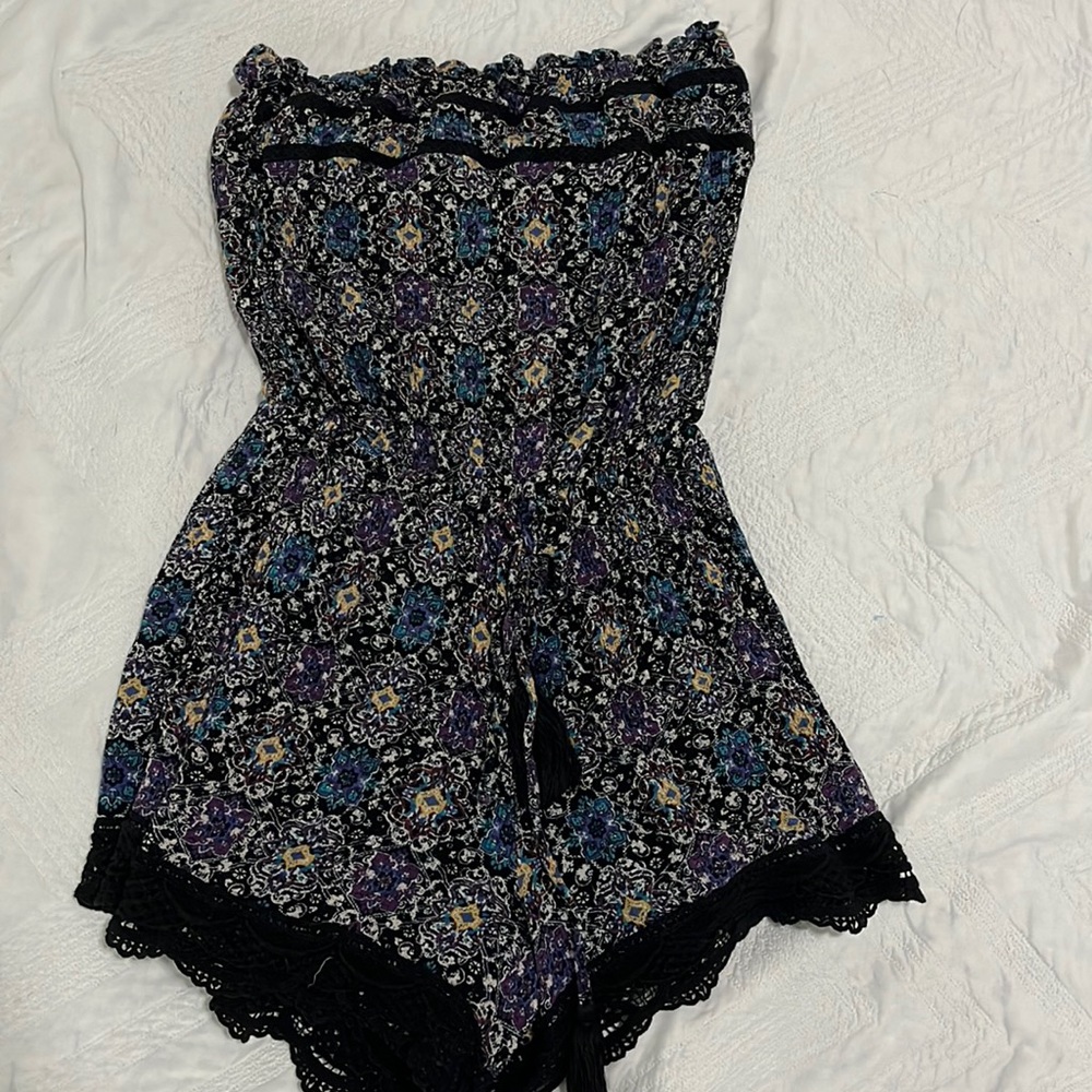 strapless romper
